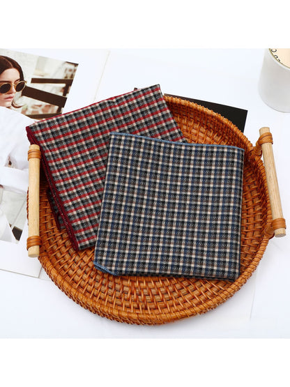 Scarvii - Geometric Retro Check Print Triangle Bandana