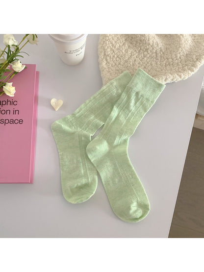 Rufia - Soft Ribbed Knit Crew Socks