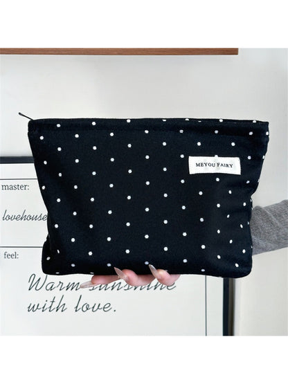 Cosbai - Polka Dot Felt Cosmetic Pouch