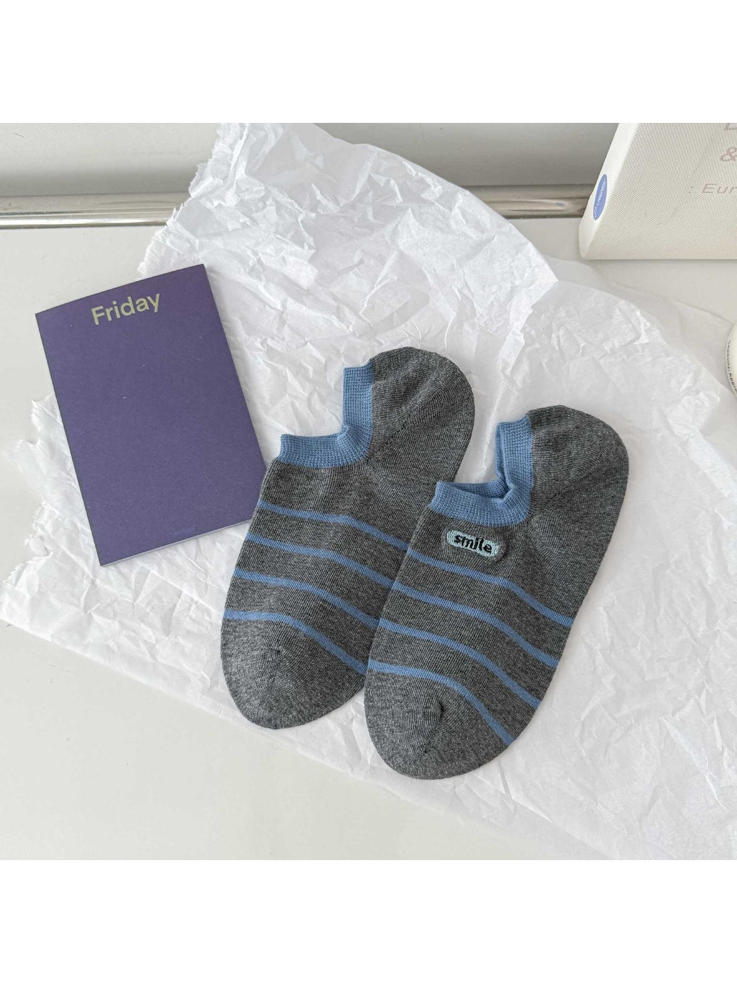 Rufia - Women's Low-Cut Striped Invisible Socks