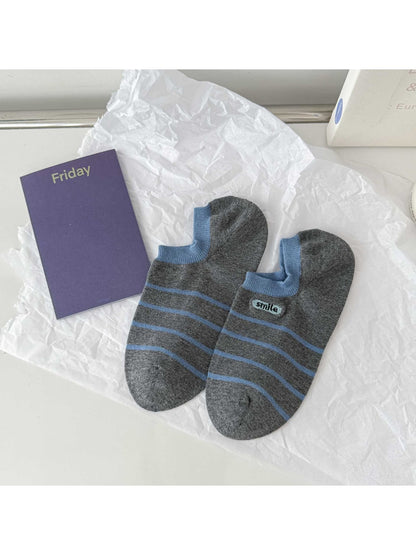 Rufia - Women's Low-Cut Striped Invisible Socks