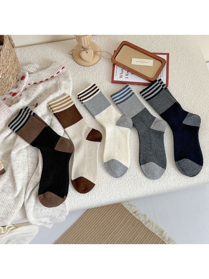 Rufia - Colorblock Stripe Knit Crew Socks