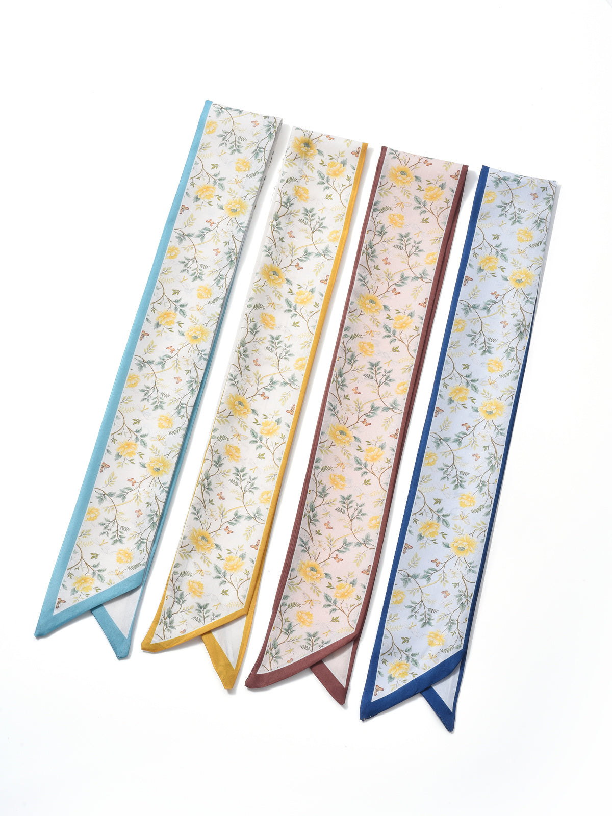 Scarvii - Soft Floral Skinny Scarf