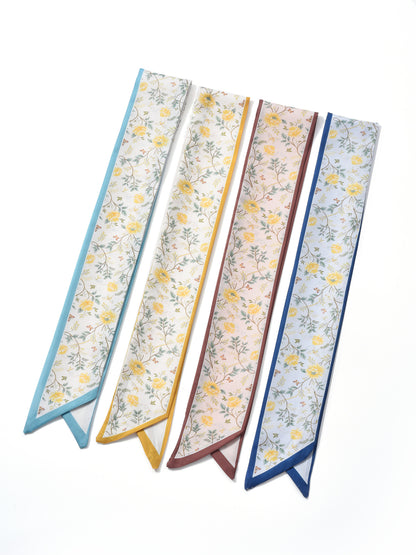 Scarvii - Soft Floral Skinny Scarf