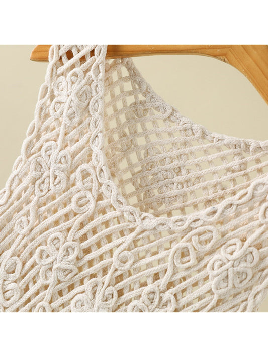 Crosa - Geometric Hollow-Out Sleeveless Knit Vest