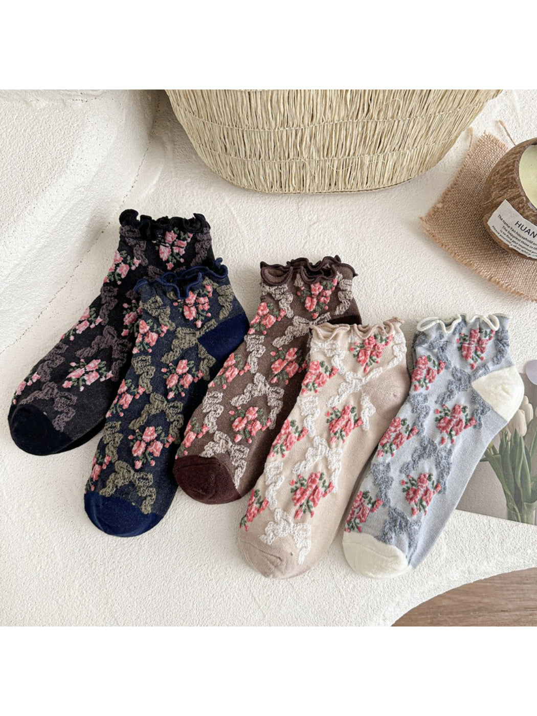 Rufia - Lace Floral Low Cut Socks product image 1