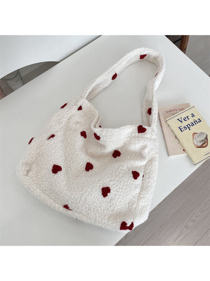 Cosbai - Floral Textured Shoulder Tote Bag