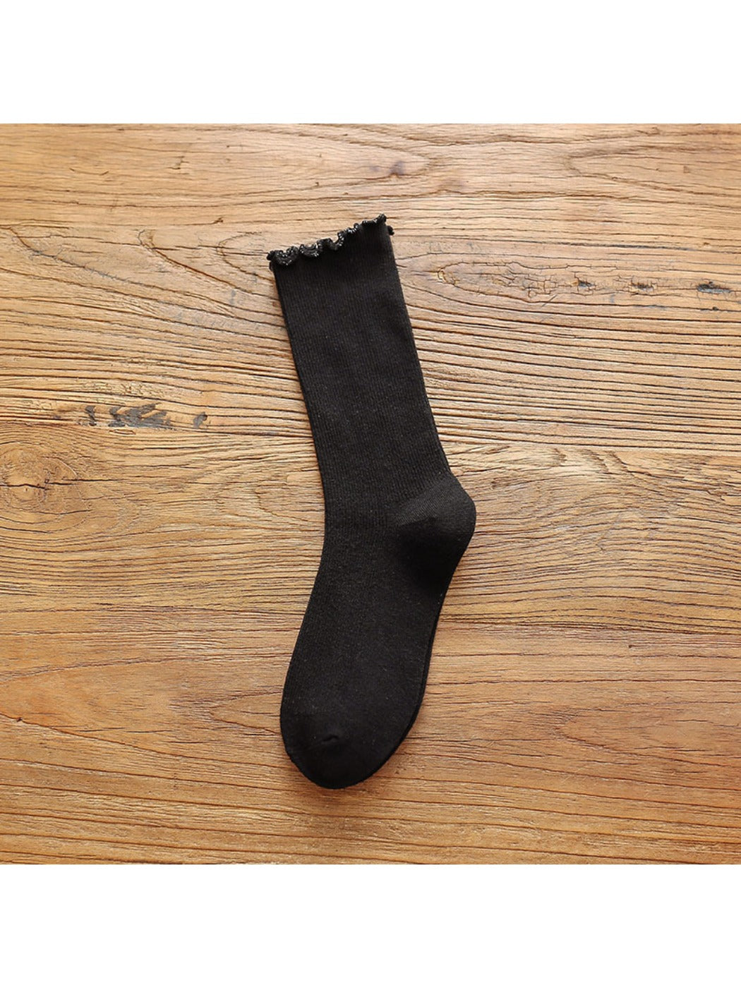 Rufia - Solid Color Mid-Calf Socks for Women