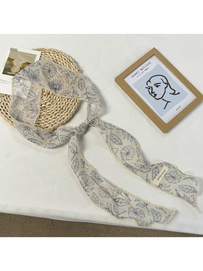 Scarvii - Lace Edge Floral and Paisley Long Scarf