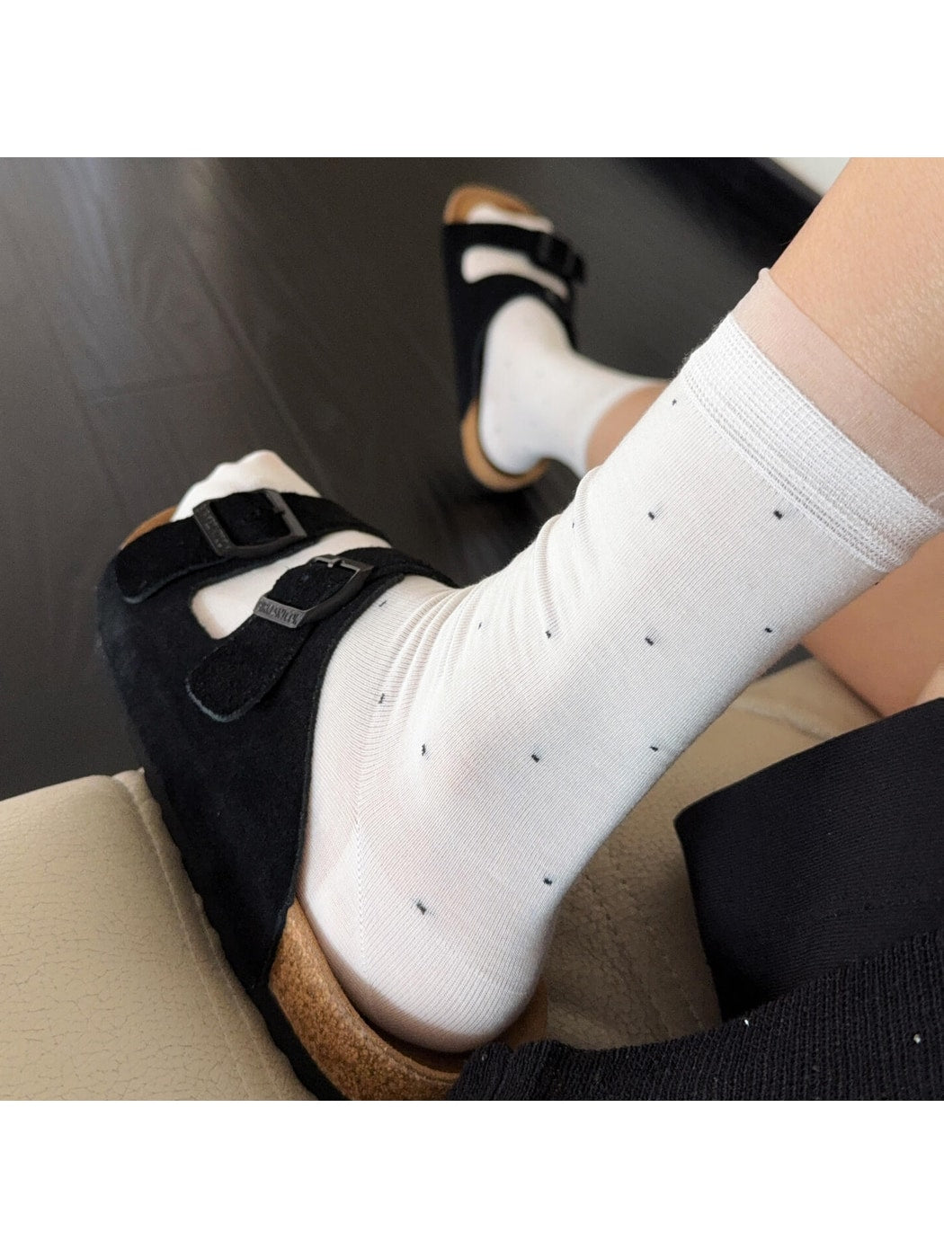 Rufia - Simple Polka Dot Casual Crew Socks