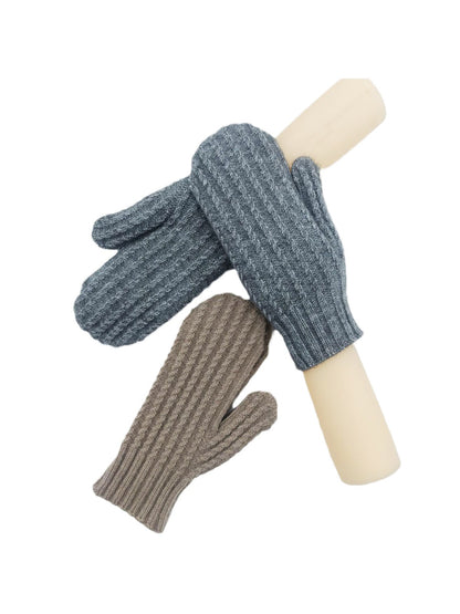 Gloving - Ribbed Knit Winter Mittens