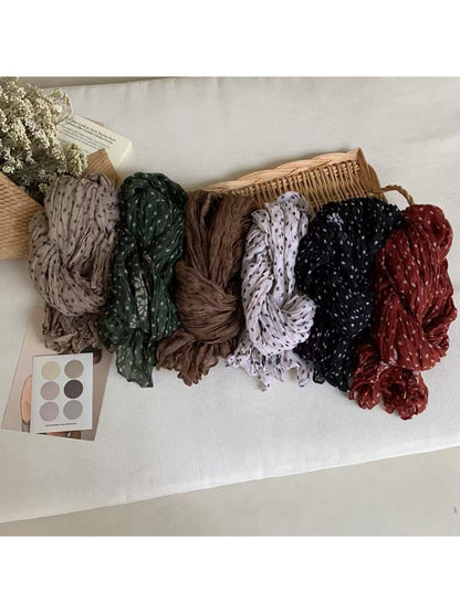 Scarvii - Polka Dot Crinkled Scarf