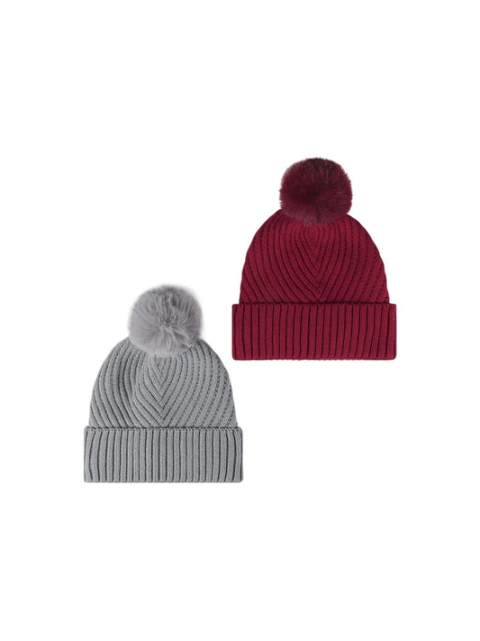 Haila - Pom-Pom Cuffed Knit Beanie