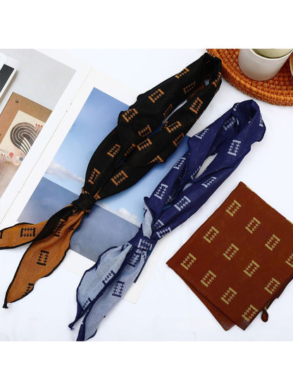 Scarvii - Geometric Print Lightweight Double Sided Bandana