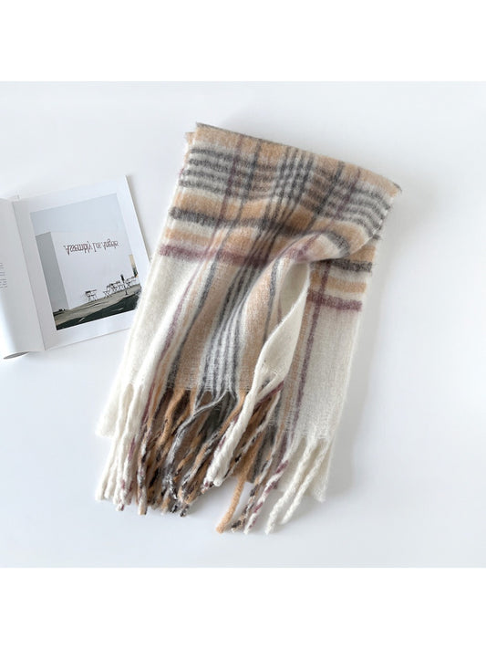Scarvii - Plaid Brushed Long Winter Scarf