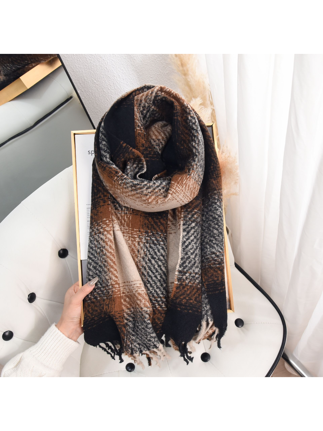Scarvii - Soft Plaid Winter Scarf