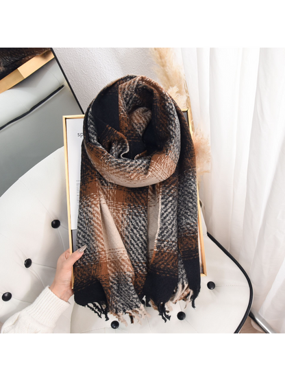 Scarvii - Soft Plaid Winter Scarf