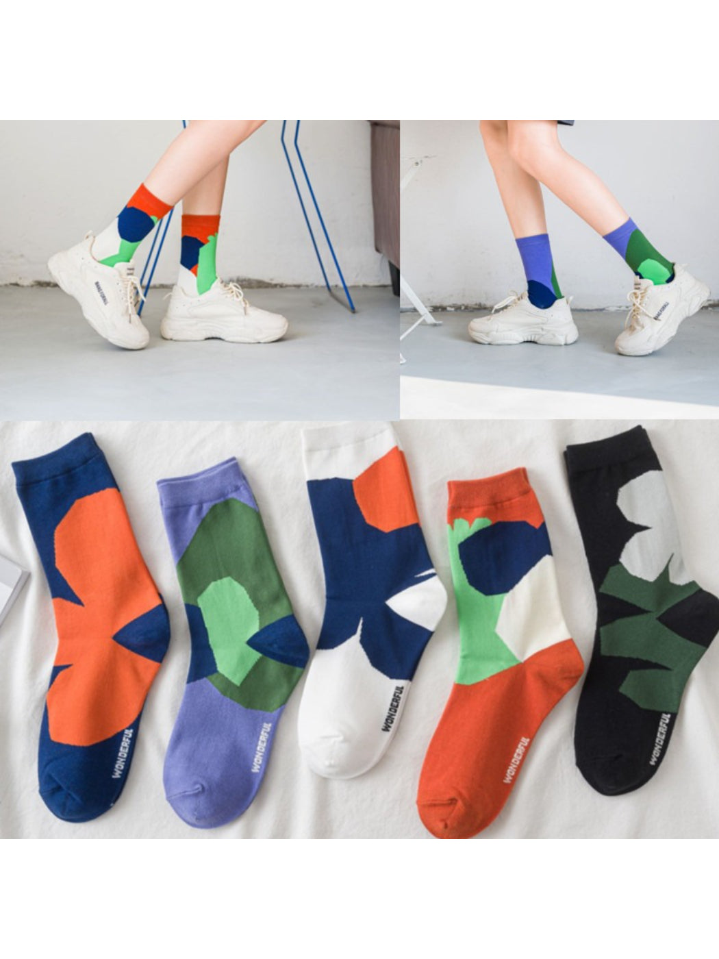Rufia - Artistic Graphic Crew Socks product image 1