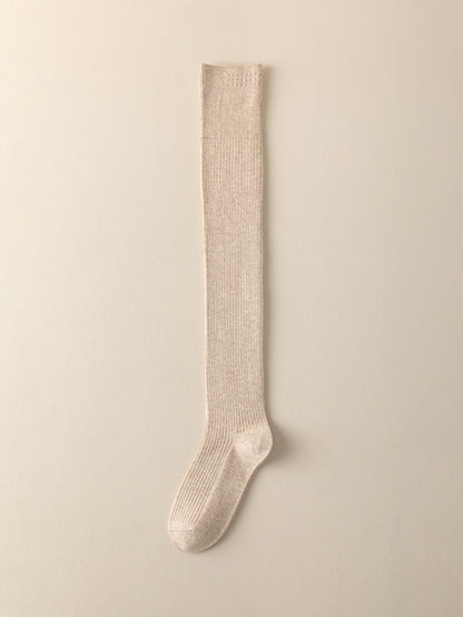 Rufia - Classic Solid-Color Knee-High Winter Socks for Girls