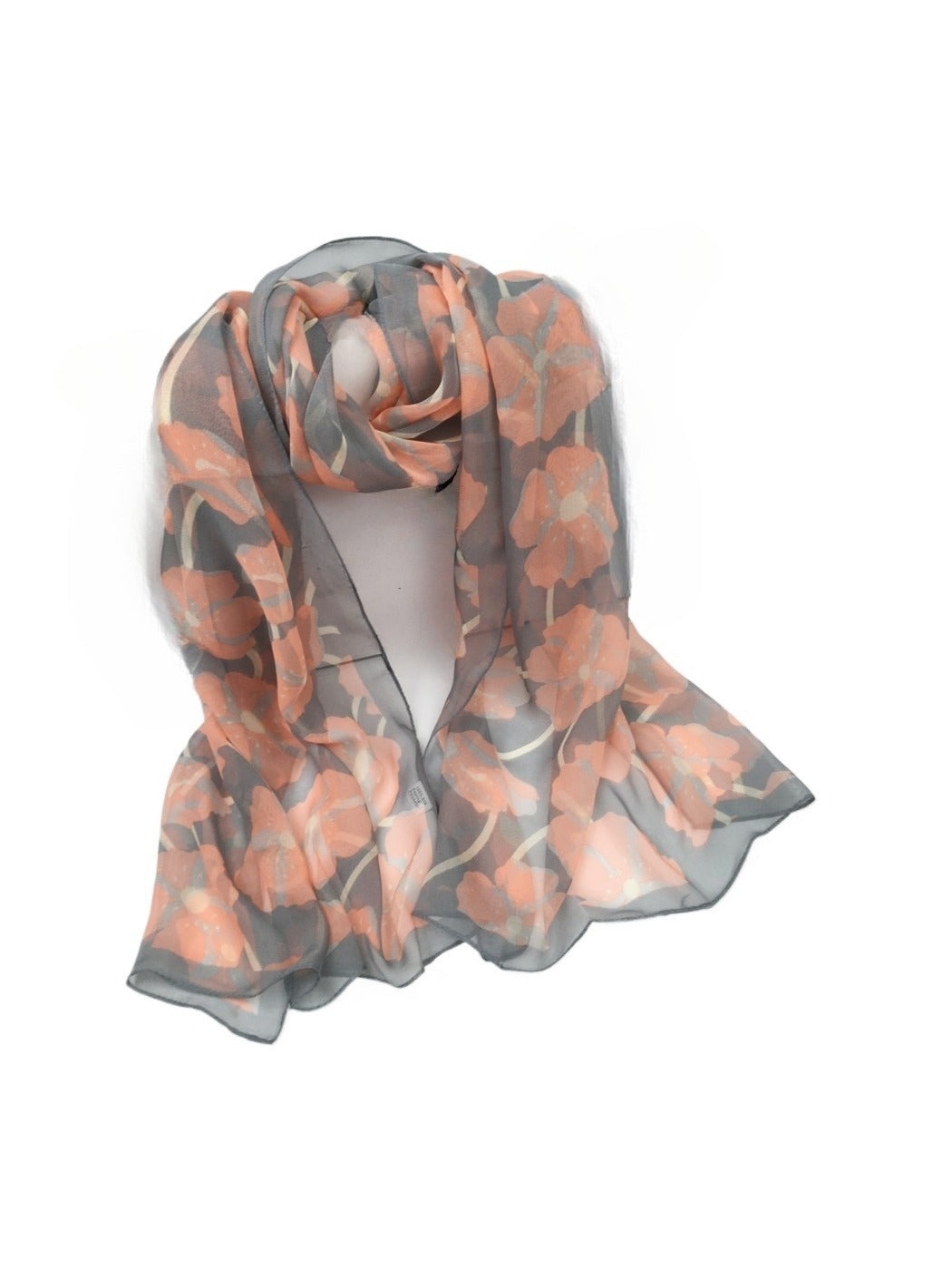 Scarvii - Floral Print Scarf - Elegant & Lightweight