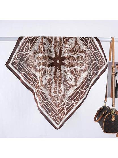 Scarvii - Boho Paisley Border Square Scarf