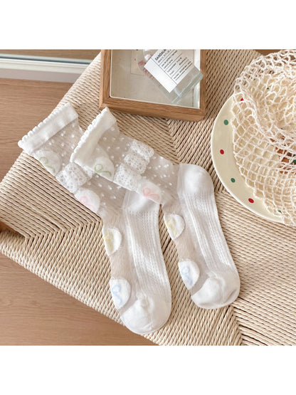 Rufia - Sheer Dot Texture Crew Socks product image 6