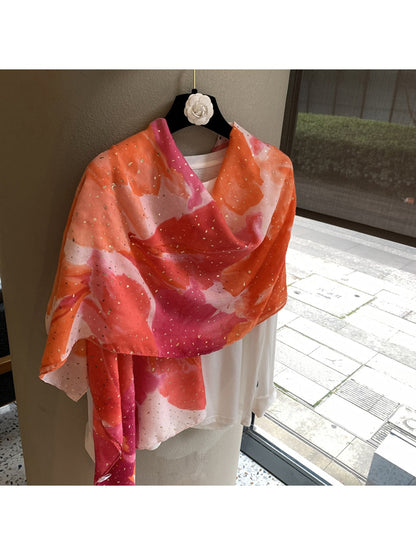 Scarvii - Painterly Speckled Pattern Long Scarf