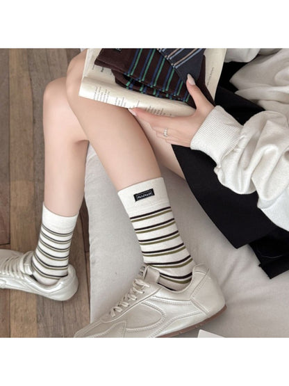 Rufia - Vintage Stripe Mid-Calf Socks