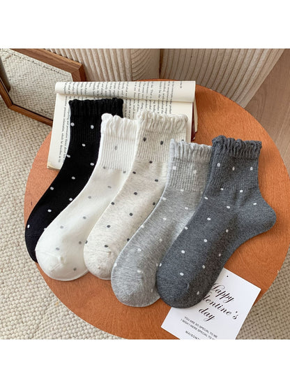 Rufia - Women's Polka Dot Ruffle Socks