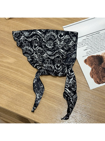 Scarvii - Vintage Plaid Printed Triangle Bandana