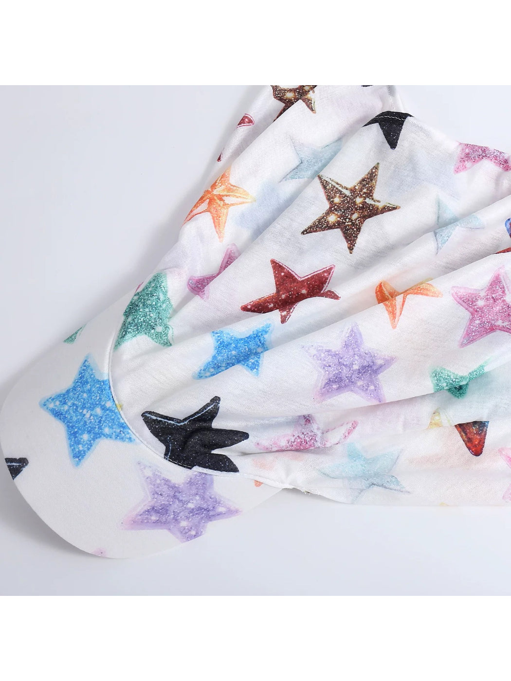 Side view of Haila Star Pattern Bandana Cap showing star design and curved brim