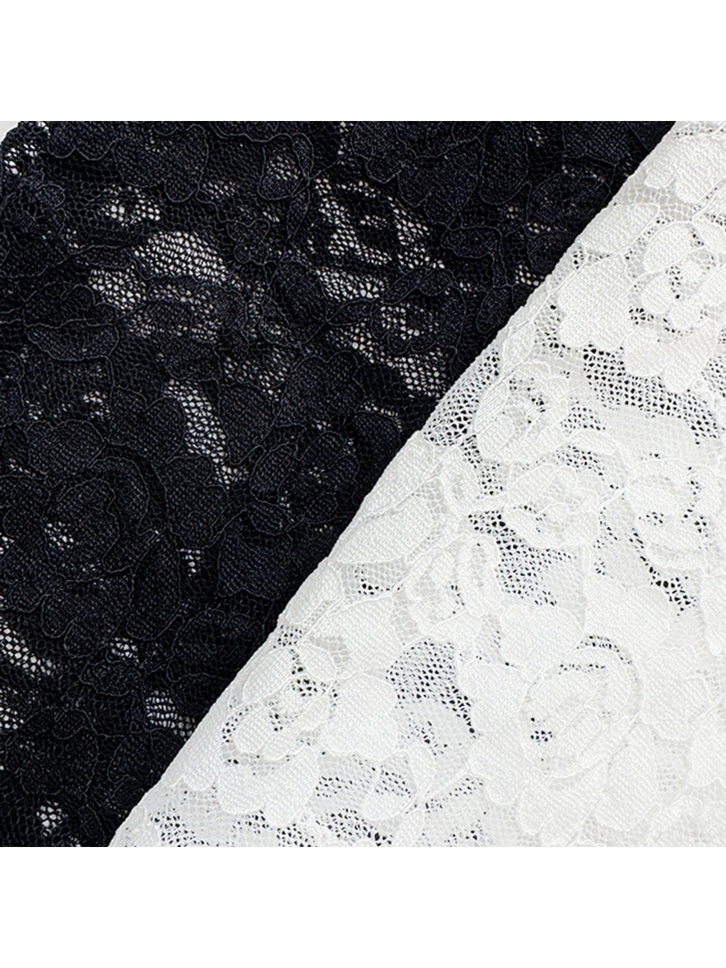 Rufia - Hollow-Out Lace Knee High Socks
