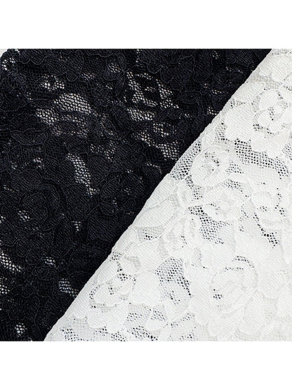 Rufia - Hollow-Out Lace Knee High Socks