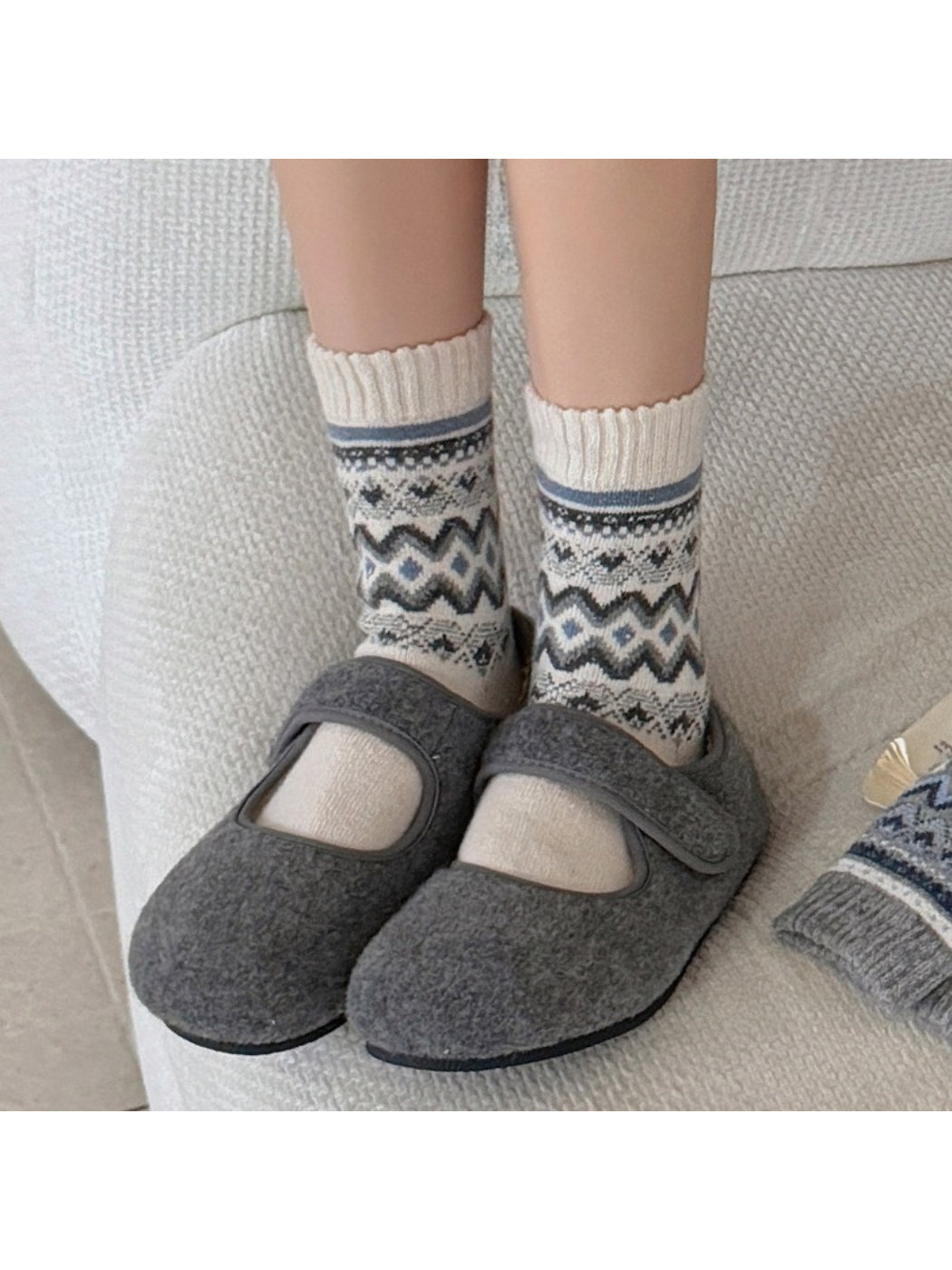 Rufia Nordic Fair Isle Pattern Crew Socks product image 2