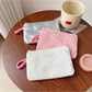 Cosbai - Quilted Heart Pattern Zip Pouch Bag