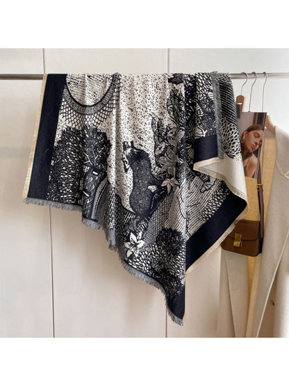 Scarvii - Botanical Scene Reversible Scarf