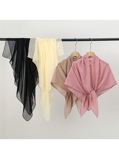Scarvii - Solid Color Plain Design Square Scarf