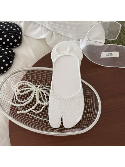 Rufia - Summer Solid Tabi Style No Show Socks