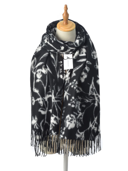 Scarvii - Floral Fringe Winter Scarf