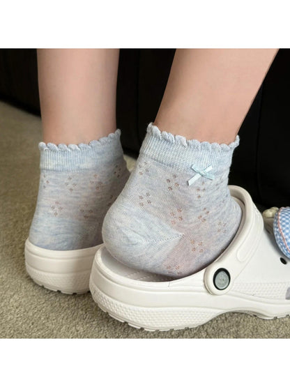 Rufia - Bow Detail Ruffle Ankle Socks