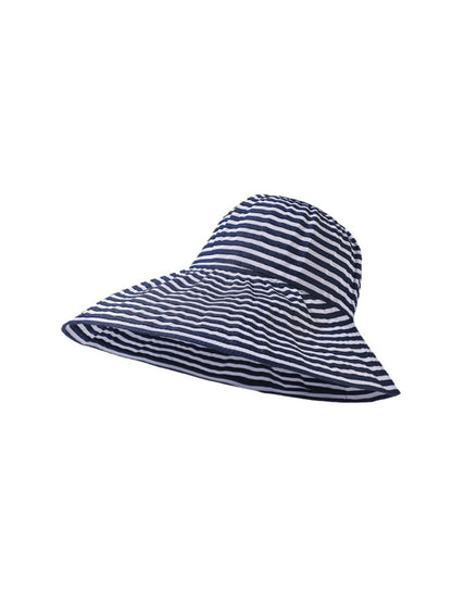 Haila striped sun hat shown from above emphasizing the circular brim