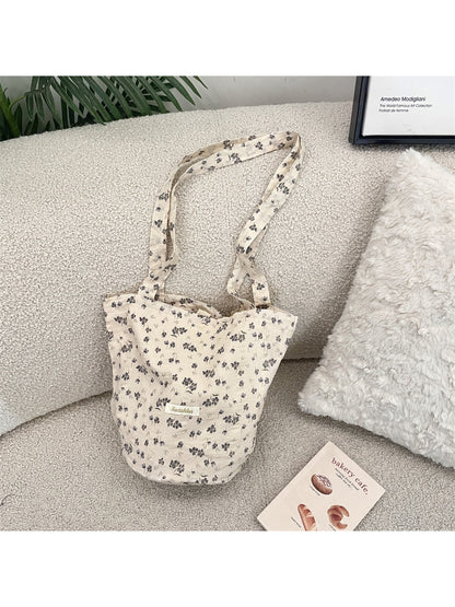 Cosbai - Vintage Floral Shoulder Tote