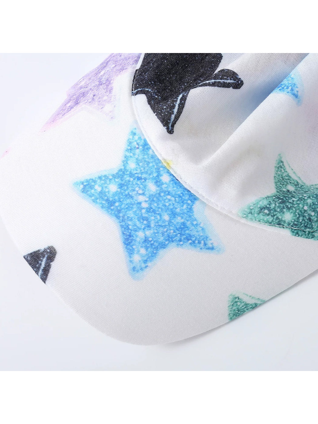Haila Star Pattern Bandana Cap displayed on a white background showing full cap shape
