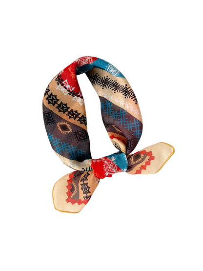 Scarvii - Geometric Print Decorative Square Scarf