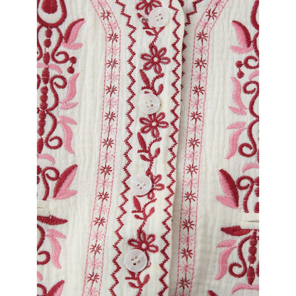 Crosa - Embroidered V-Neck Top Sweater