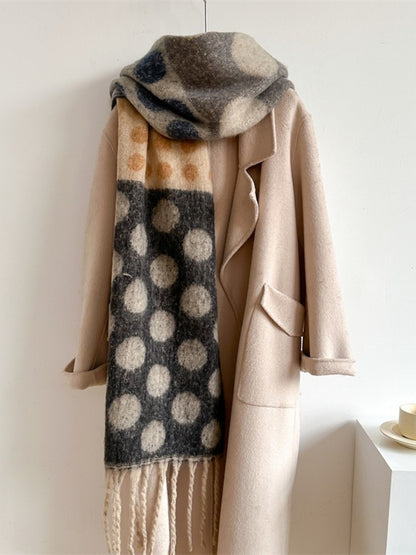 Scarvii - Bold Retro Polka Winter Scarf