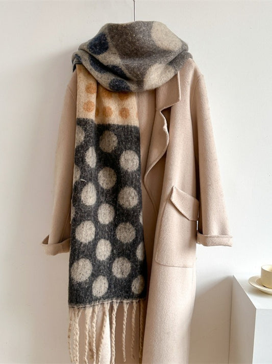 Scarvii - Bold Retro Polka Winter Scarf