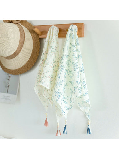 Scarvii - Sweet Floral Print Triangle Bandana