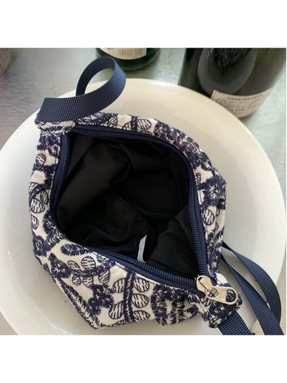 Cosbai - Vintage Embroidered Canvas Shoulder Bag