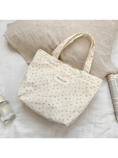 Cosbai - Floral Print Hand Tote Bag